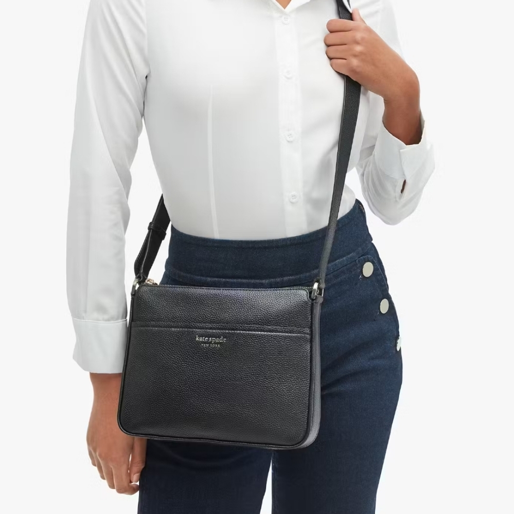 Kate Spade Run Around Medium Crossbody Pebbled Leather